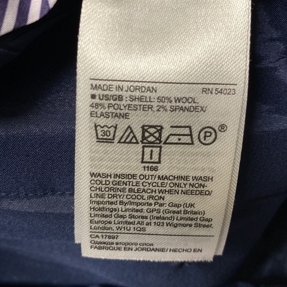 Banana Republic Logan Tailored Performance Navy Suit Pants - Picture 7 of 7